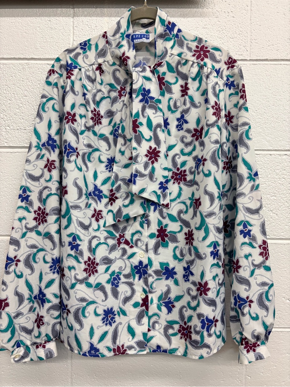 Vintage Grandma Chic Feminine Cottagecore Tie-Neck Blouse